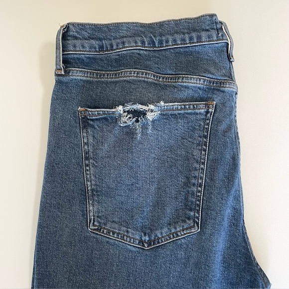 Agolde Kye Mid Rise Straight Crop Jean Distressed Stretch Denim Notion Wash 33 - Picture 14 of 16